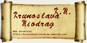 Krunoslava Miodrag vizit kartica